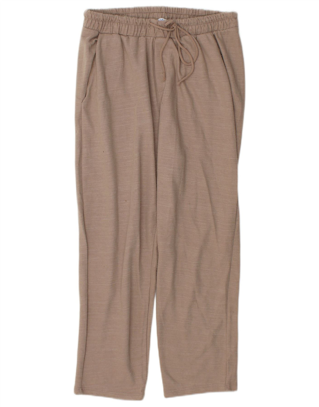 Zara Womens Crop træningsdragt Bukser UK 12 Medium Beige