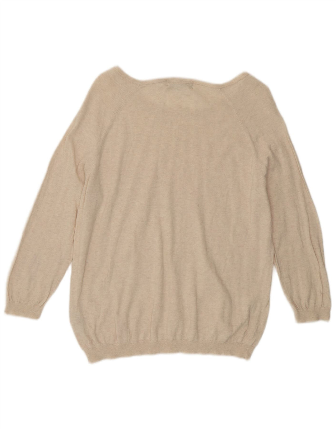 Marks & Spencer Dame Boat Neck Jumper Sweater UK 16 Large Beige