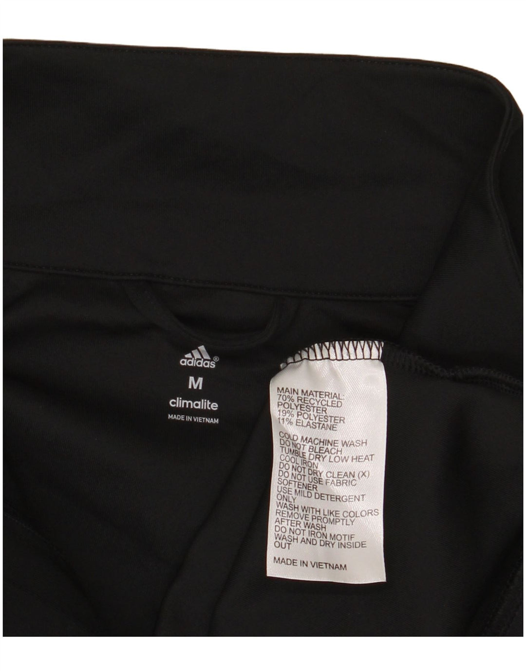 ADIDAS Dame Climalite træningsdragt Topjakke UK 12 Medium Sort Geometrisk