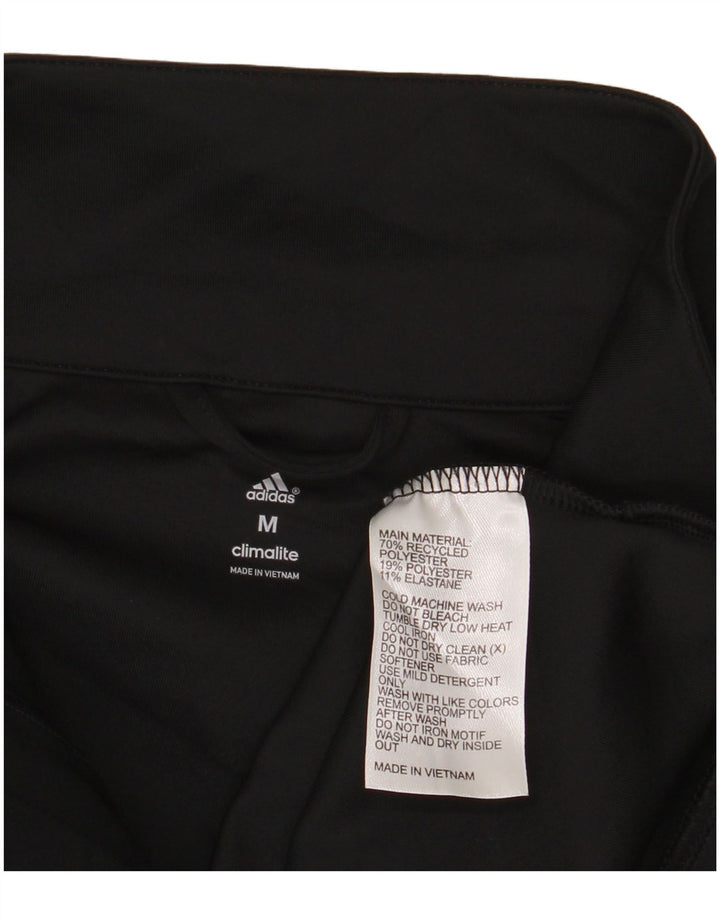 ADIDAS Dame Climalite træningsdragt Topjakke UK 12 Medium Sort Geometrisk