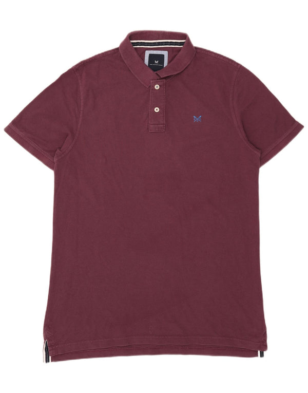 Crew Clothing Mens Polo Shirt XL Burgundy Cotton