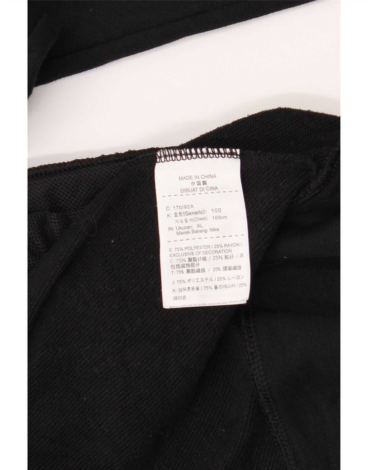 Nike Herre Dri Fit Grafisk Sweatshirt Jumper XL Sort Polyester