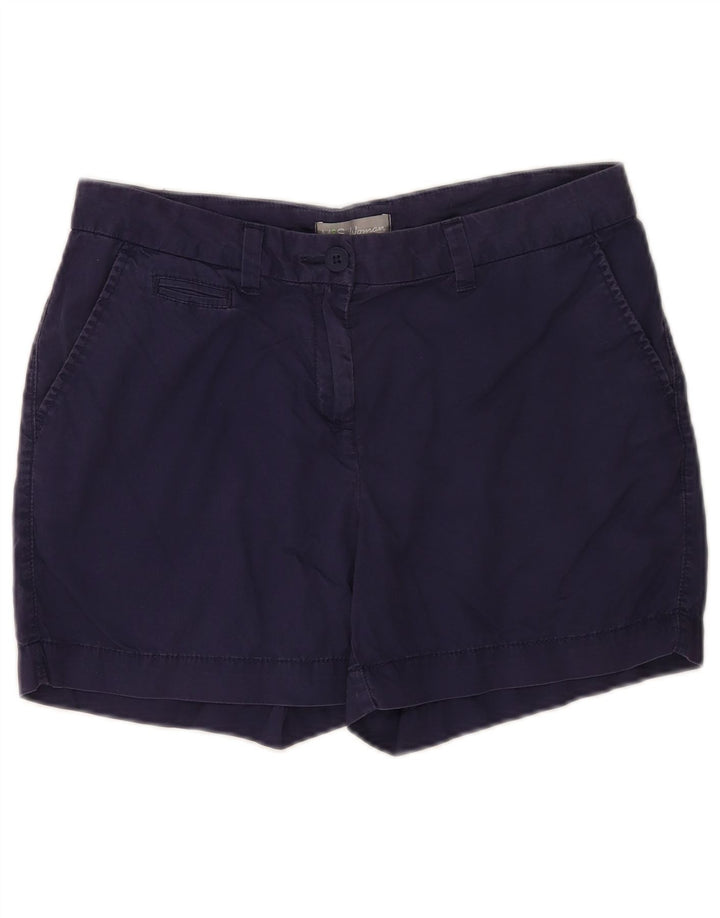 MARKS & SPENCER Chino-shorts til kvinder UK 12 Medium W30 Marineblå Bomuld