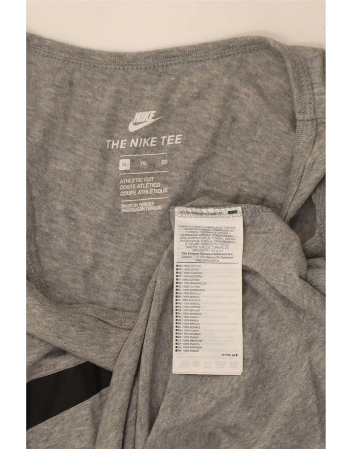 Nike Herre Athletic Cut Grafisk Vest Top XL Grå Bomuld