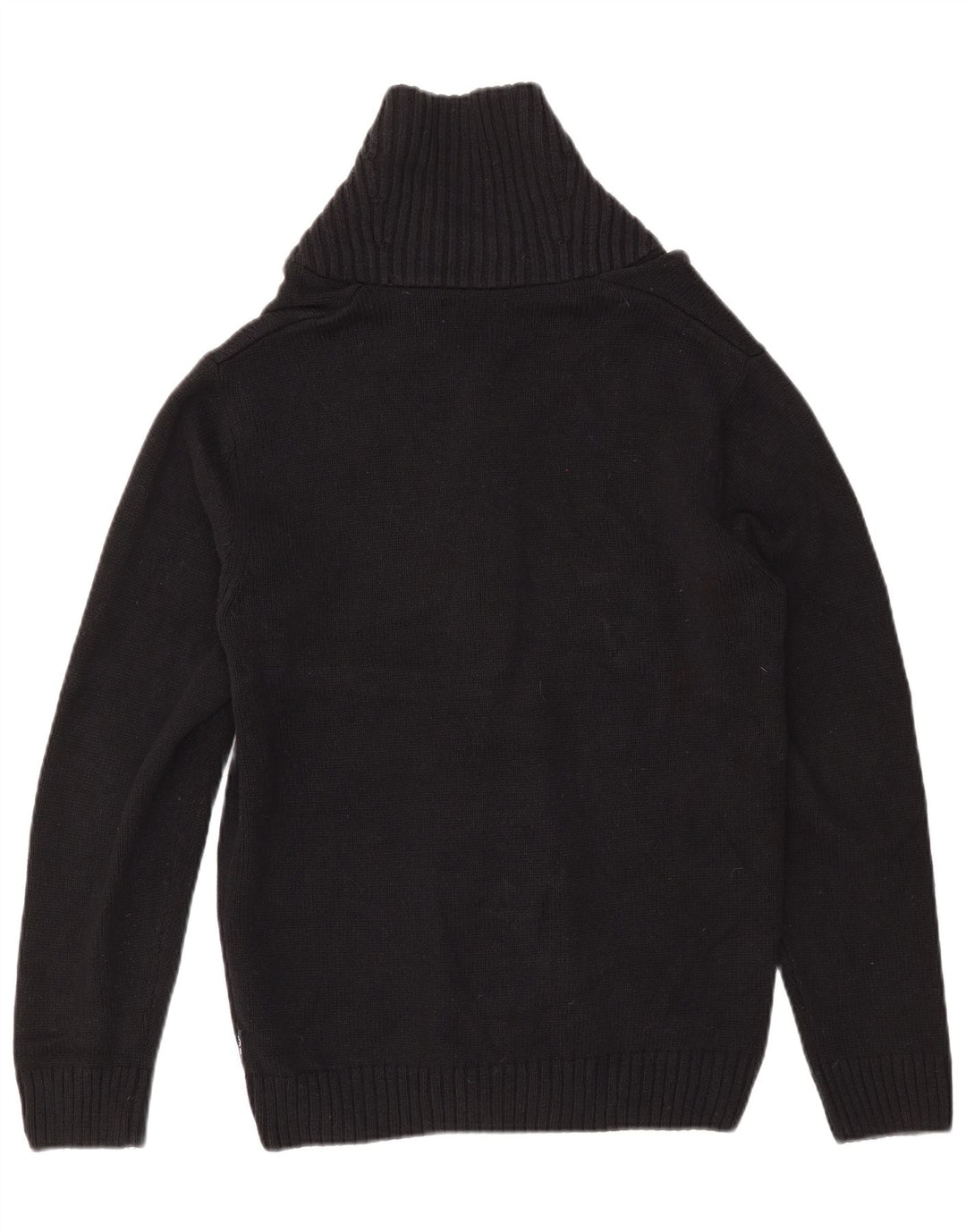 CHAPS Cardigan sweater til mænd Small Black Fair Isle Bomuld