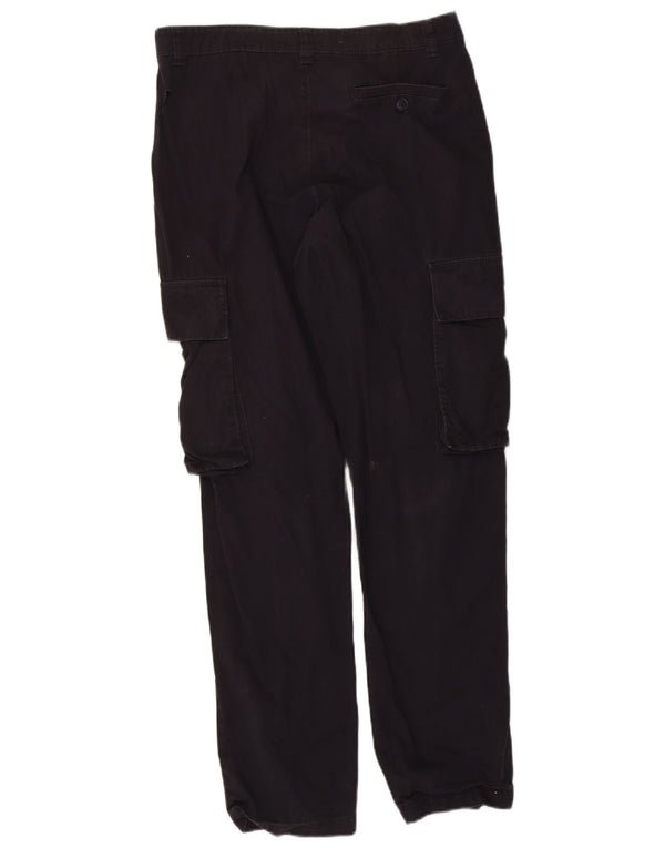 French Connection Mens Straight Cargo Trousers Medium W32 L31 Black Cotton