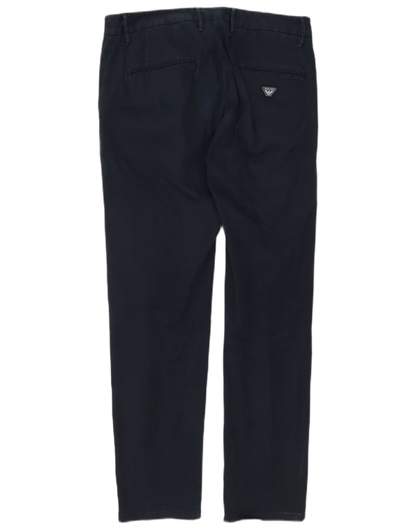 Armani Herre Pegged Chino Bukser IT 48 Medium W32 L30 Marineblå Bomuld