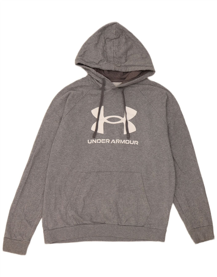 Under Armour Grafisk hættetrøje til mænd Stor grå bomuld