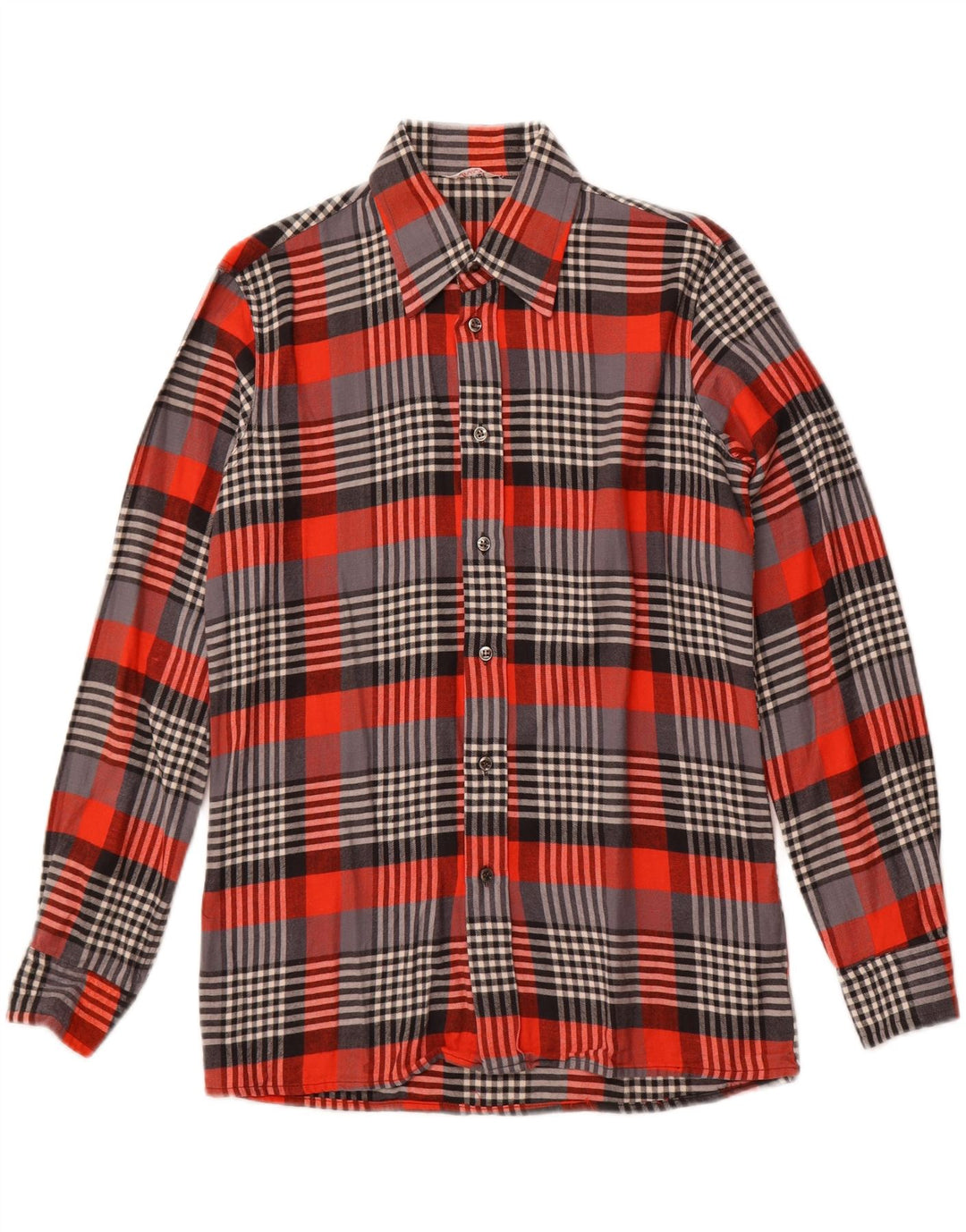 VINTAGE Herre flannelskjorte str. 15 3/4 40 Medium rød ternet