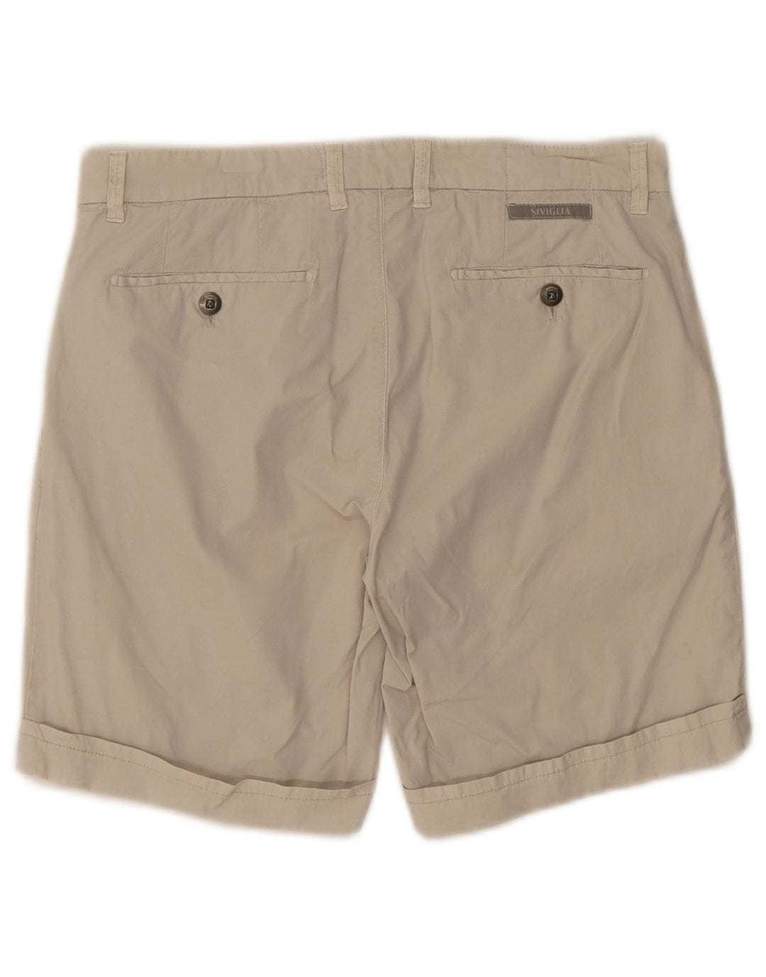 SIVIGLIA Mens Chino Shorts W31 Medium Beige Cotton