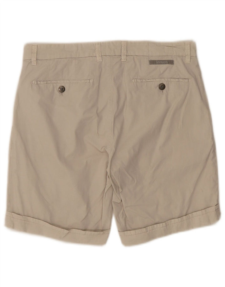 SIVIGLIA Mens Chino Shorts W31 Medium Beige Cotton