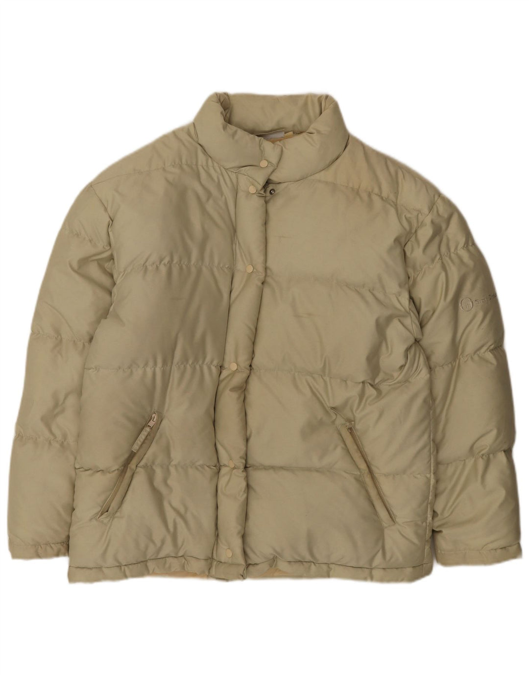 Sergio Tacchini Dame Polstret Jakke UK 18 XL Beige Polyester