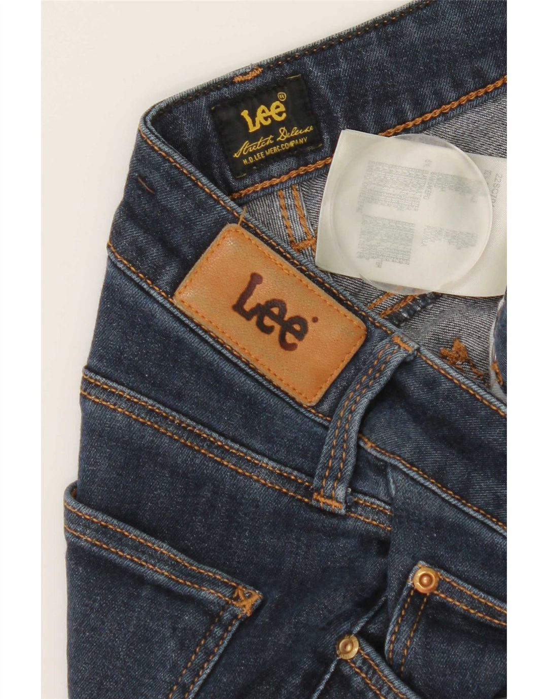 Lee Dame Marion Straight Jeans W27 L31 Marineblå Bomuld