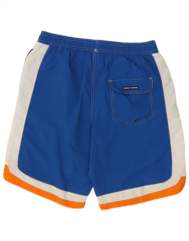 Sergio Tacchini Badeshorts til mænd Medium Blue Colourblock Polyamid