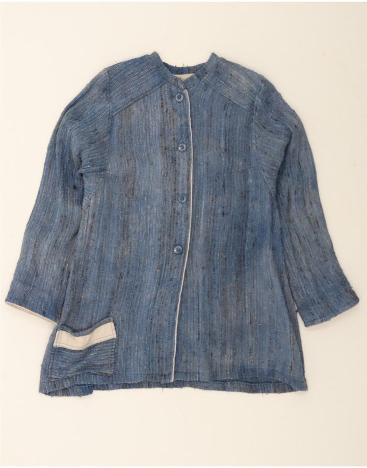 VINTAGE Womens Overcoat UK 16 Large Blue Vintage Vintage and Second-Hand Vintage from Messina Hembry 