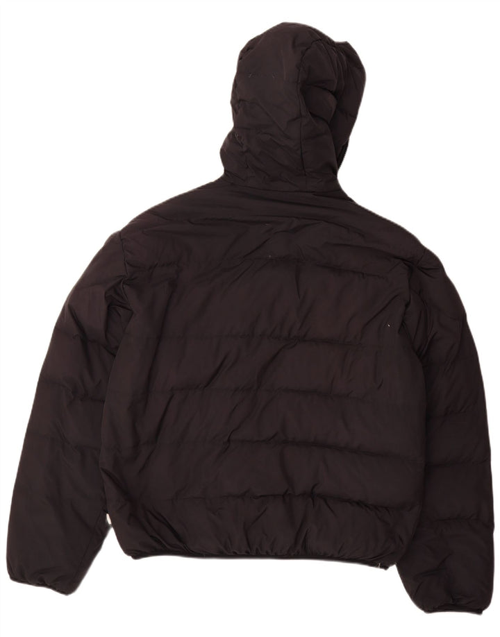 Sergio Tacchini Herre hættepolstret jakke UK 40 Stor sort polyester