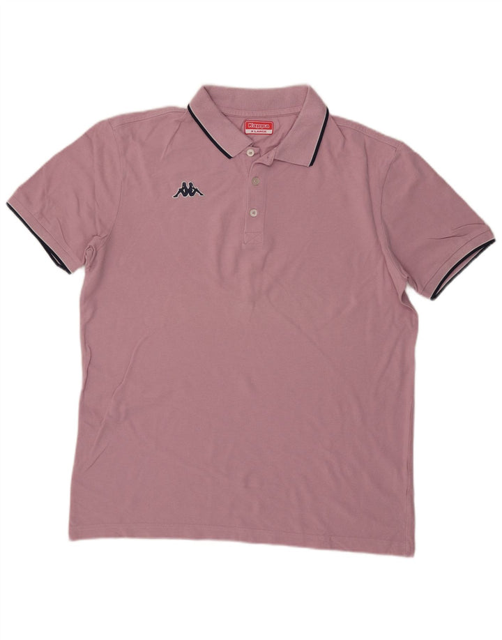 Kappa herre poloshirt XL Pink bomuld