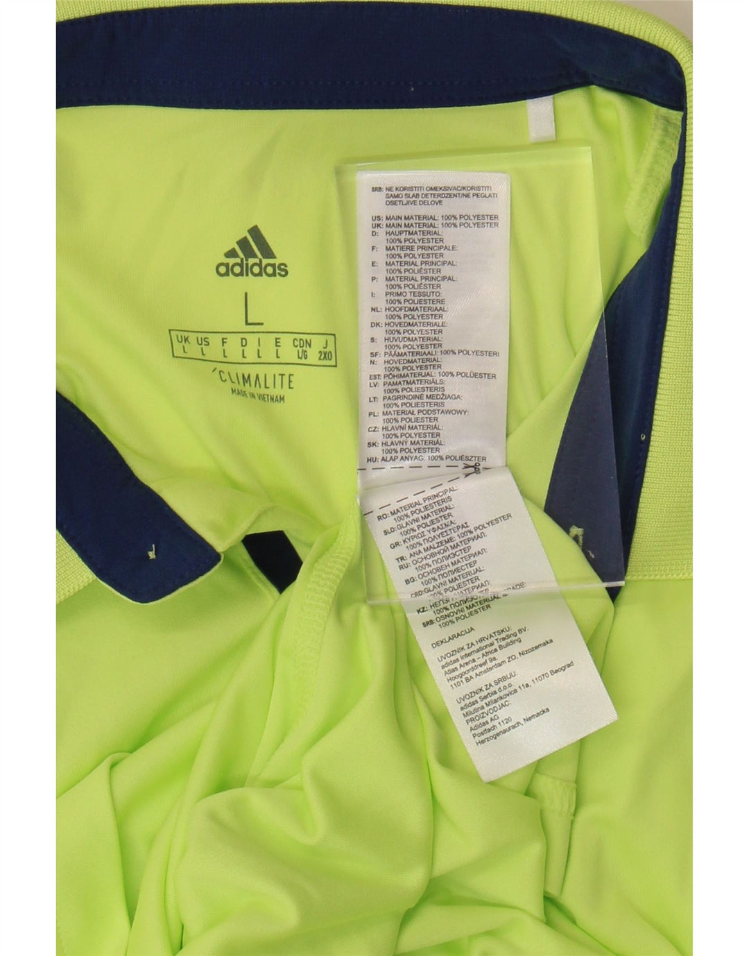 ADIDAS Mens Climalite Polo Shirt Large Green Polyester Vintage Adidas and Second-Hand Adidas from Messina Hembry 