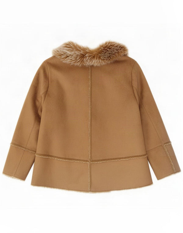 Essence Womens Open Sherpa Jacket UK 22 3XL Brun Polyester