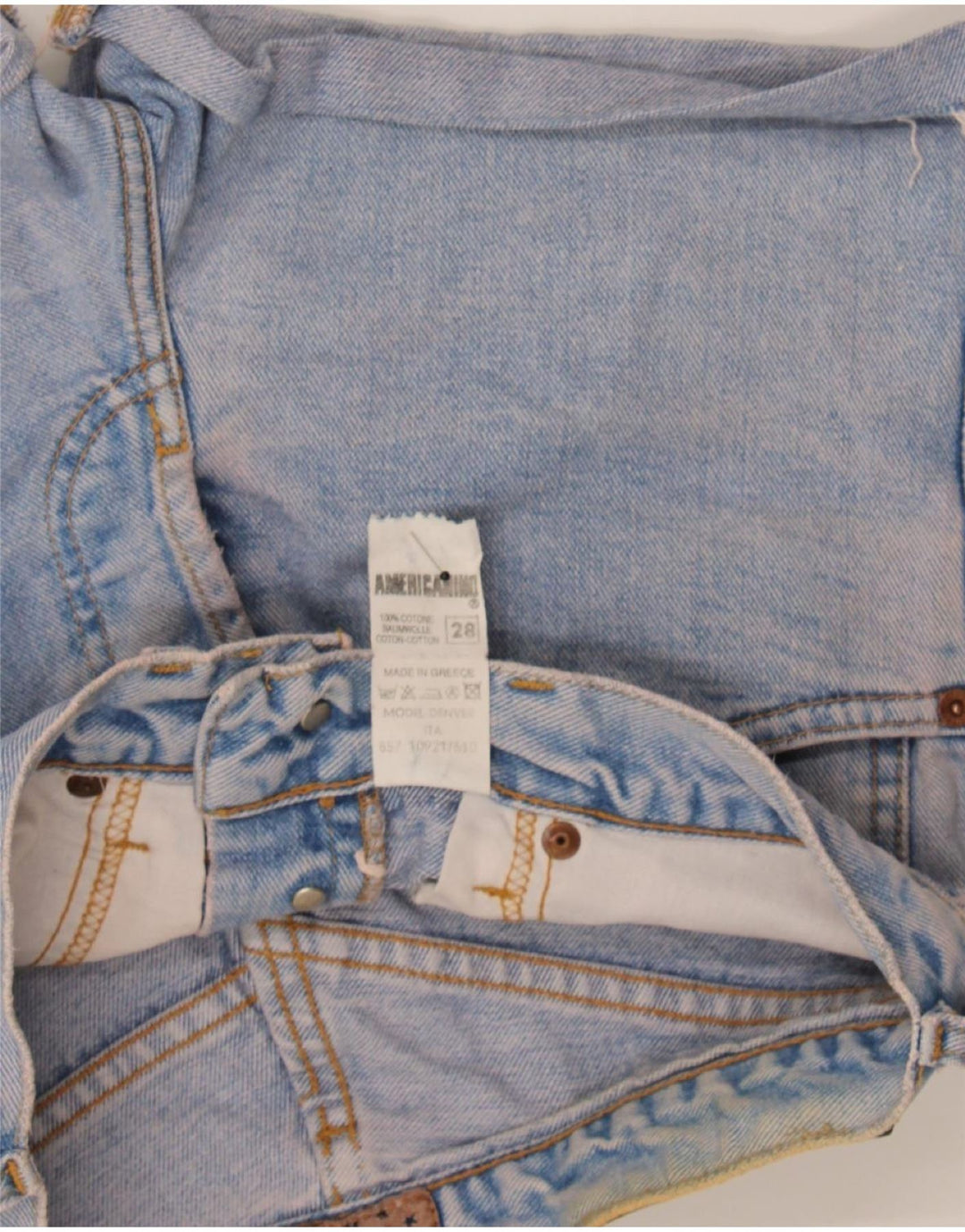 AMERICANINO Womens Denim Shorts W28 Medium  Blue Cotton Vintage Americanino and Second-Hand Americanino from Messina Hembry 