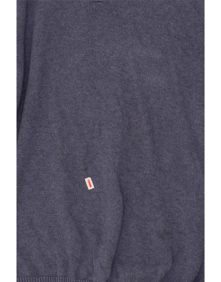 J. CREW Mens Zip Neck Jumper Sweater XL Navy Blue Cotton Vintage J. Crew and Second-Hand J. Crew from Messina Hembry 