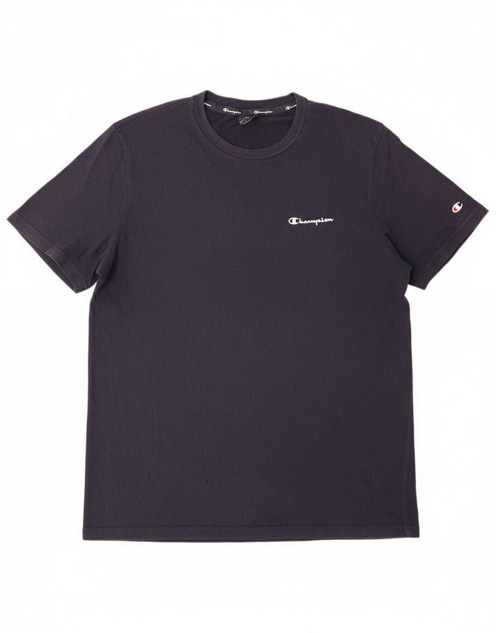 CHAMPION Mens T-Shirt Top XL Navy Blue Cotton