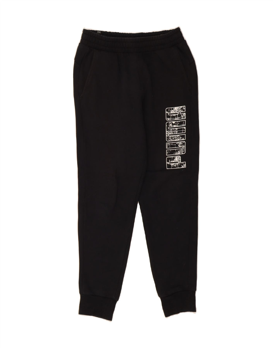 PUMA Mens Graphic Tracksuit Trousers Joggers Small Black Vintage Puma and Second-Hand Puma from Messina Hembry 