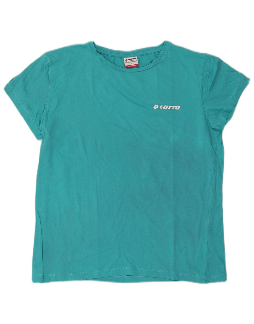 Lotto Dame T-Shirt Top UK 14 Medium Blue Cotton
