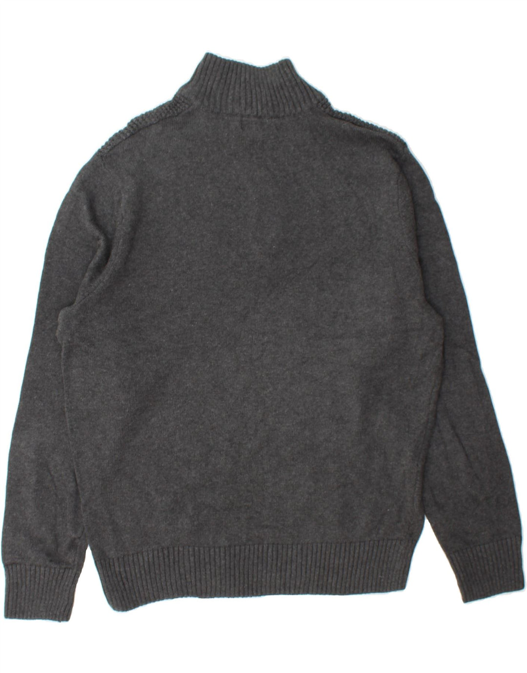 DOCKERS Mens Zip Neck Jumper Sweater Medium Grey Cotton Vintage Dockers and Second-Hand Dockers from Messina Hembry 