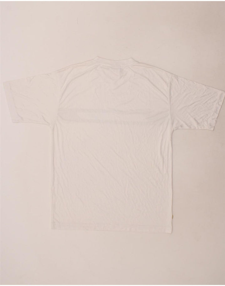 REEBOK Mens T-Shirt Top Medium White Colourblock Vintage Reebok and Second-Hand Reebok from Messina Hembry 