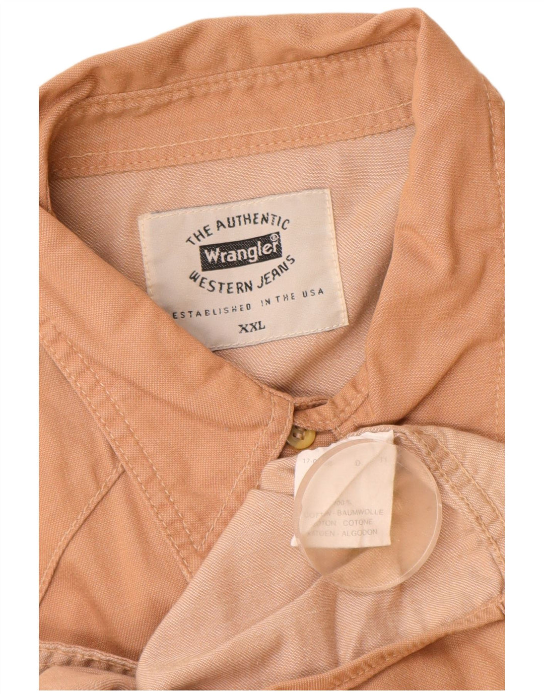 Wrangler herreskjorte 2XL beige bomuld