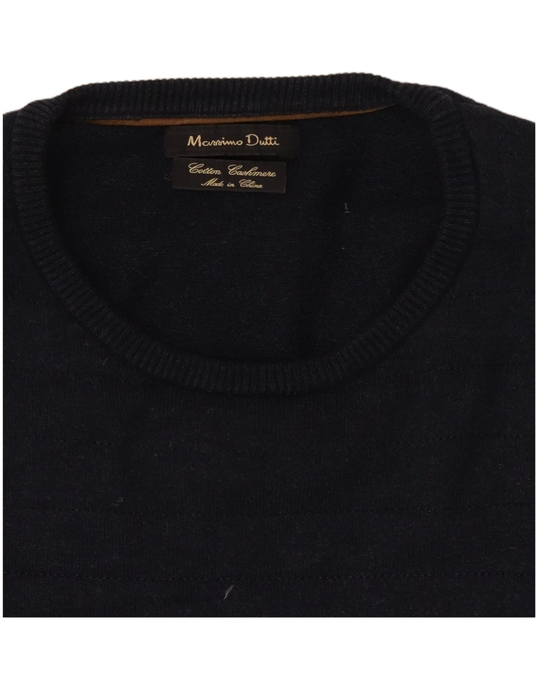 Massimo Dutti Herre Crew Neck sweater Medium Navyblå Bomuld