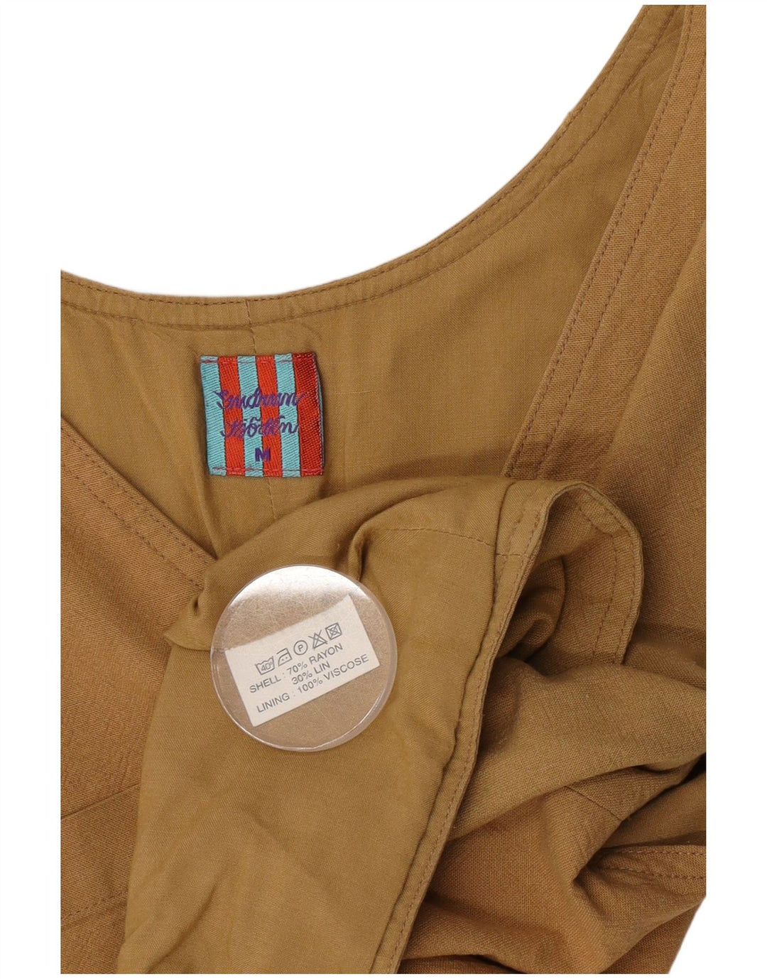 Vintage damevest UK 14 Medium Brown Rayon