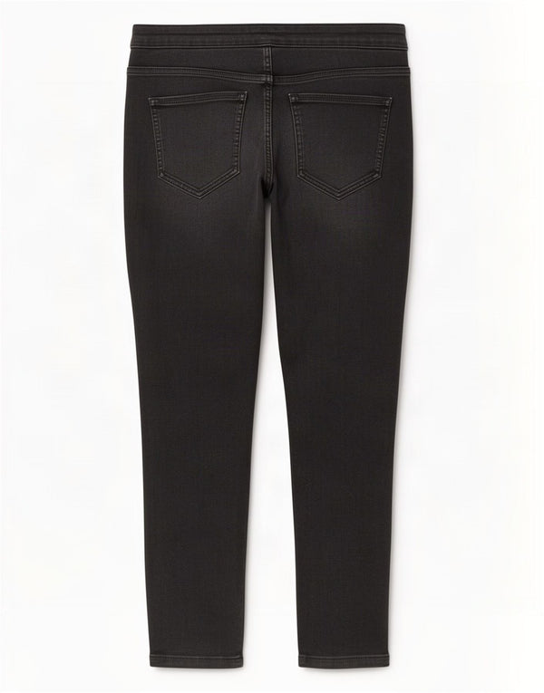 Zara Womens Crop Super Skinny Jeans UK 14 Medium W32 L26 Black Bomuld