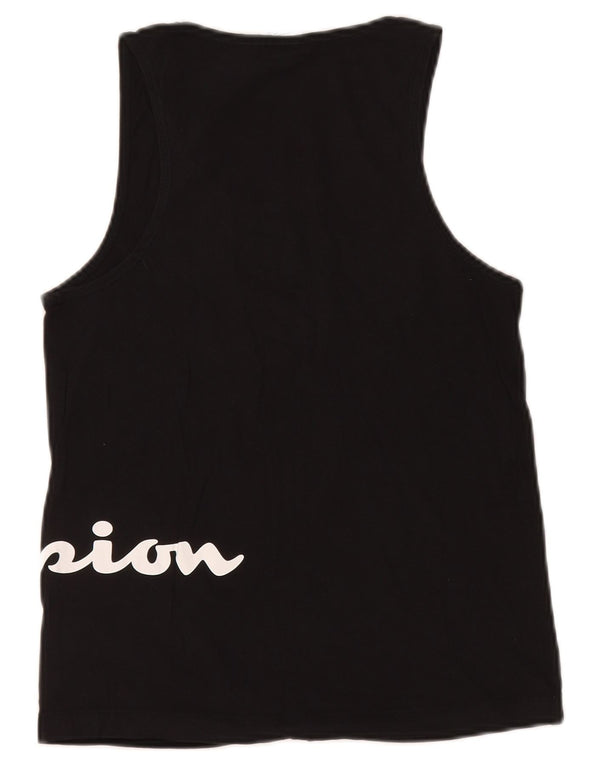 Champion Kvinder Grafisk Vest Top UK 12 Medium Sort