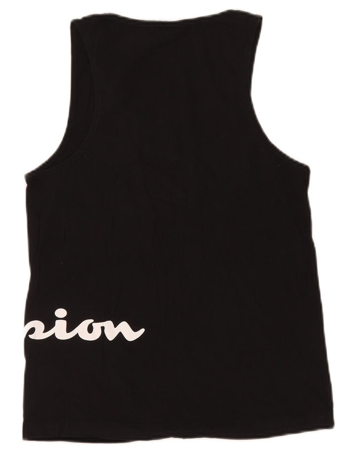 Champion Kvinder Grafisk Vest Top UK 12 Medium Sort
