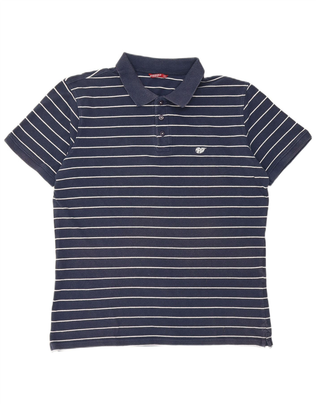 Carrera Herre Kortærmet Polo Shirt Stor Marineblå Stribet