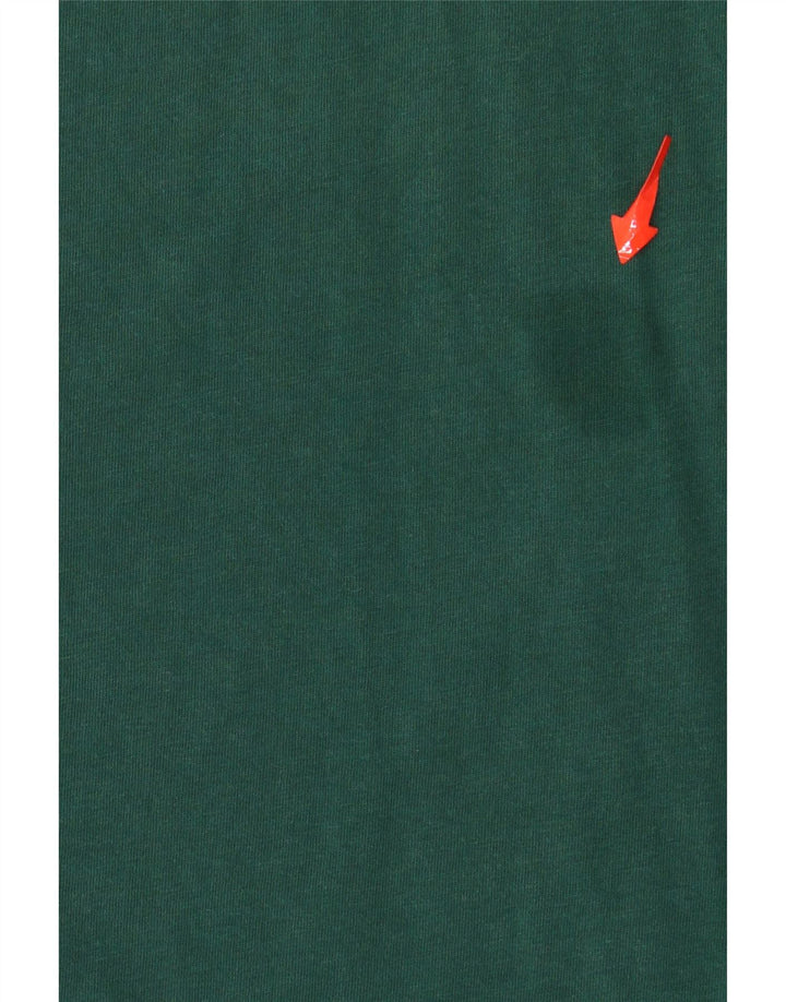 CHAMPION Mens Graphic T-Shirt Top Medium Green Cotton
