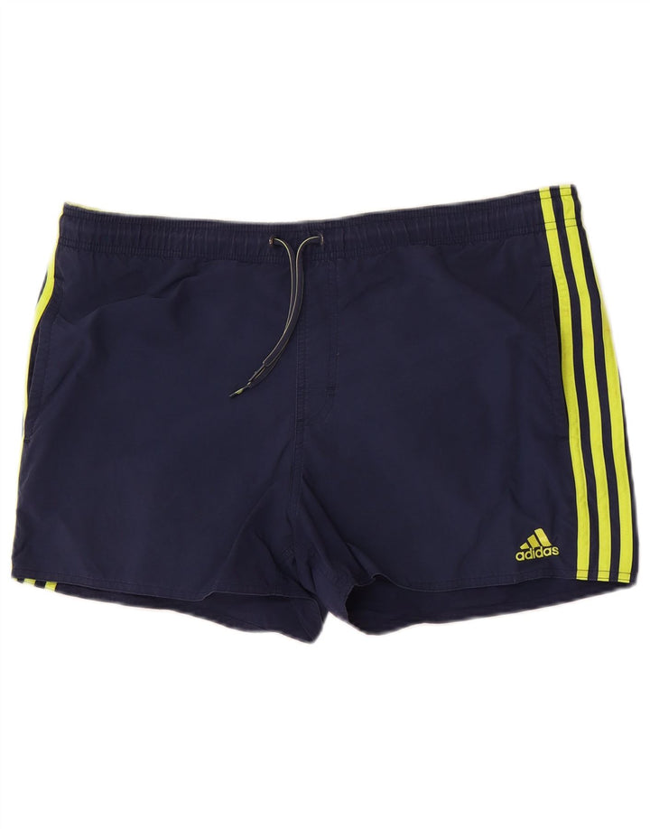 Adidas Badeshorts til mænd mellem marineblå nylon