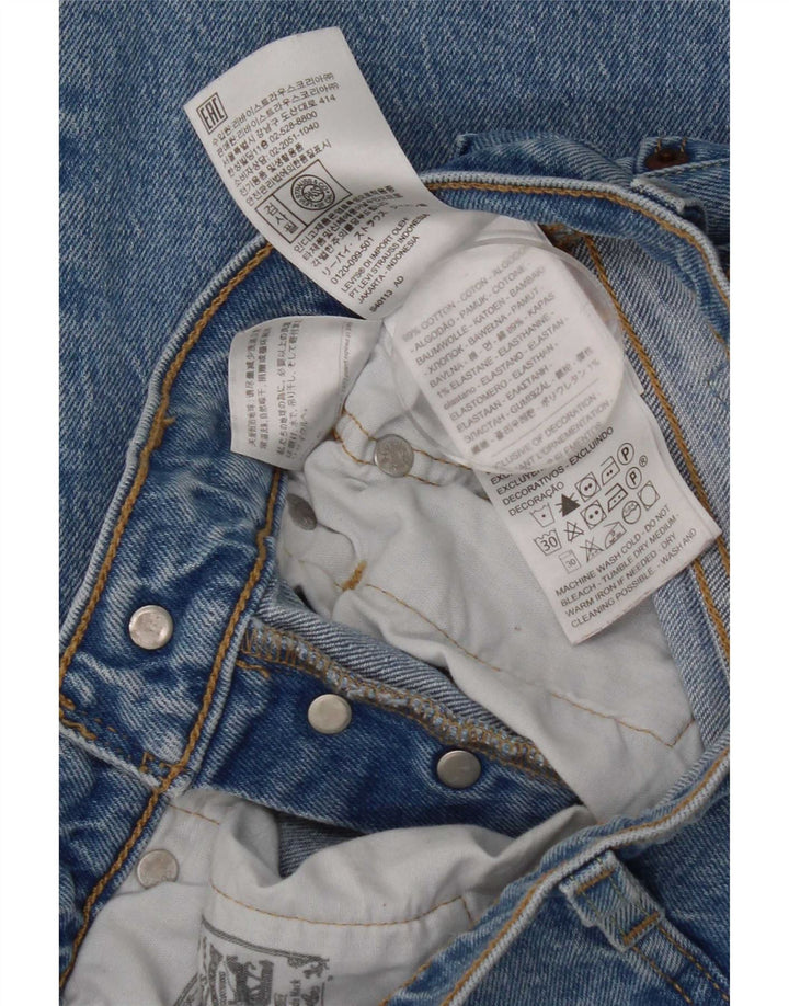 Levi's Dame 501 Straight Jeans W26 L28 Blå Bomuld