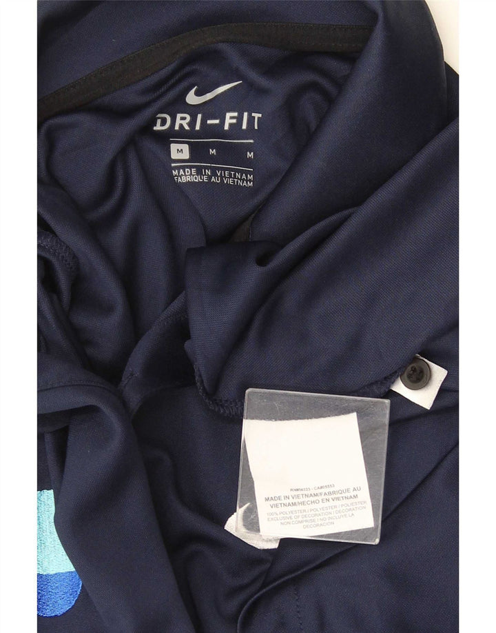 Nike Dri Fit poloshirt til mænd, medium marineblå polyester