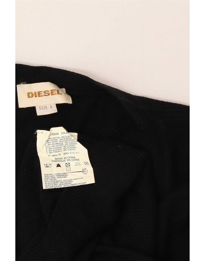 Diesel Herre Cardigan Sweater Stor Sort Bomuld