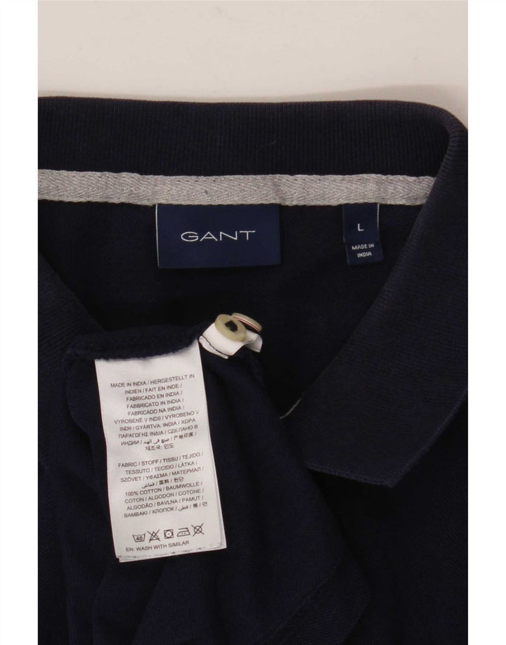 Gant Polo Shirt til mænd Stor marineblå bomuld