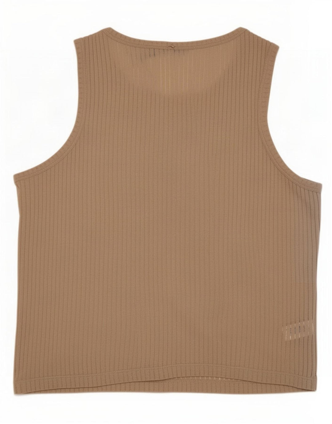 Zara Herre Se Gennem Vest Top Stor Beige Polyester
