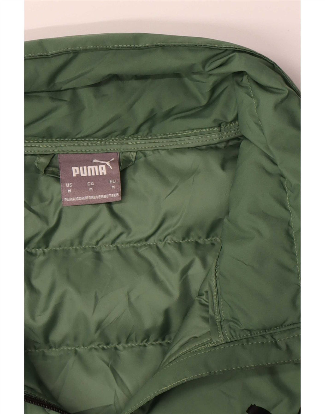 Puma polstret jakke til mænd UK 38 Medium Green Colourblock Polyester