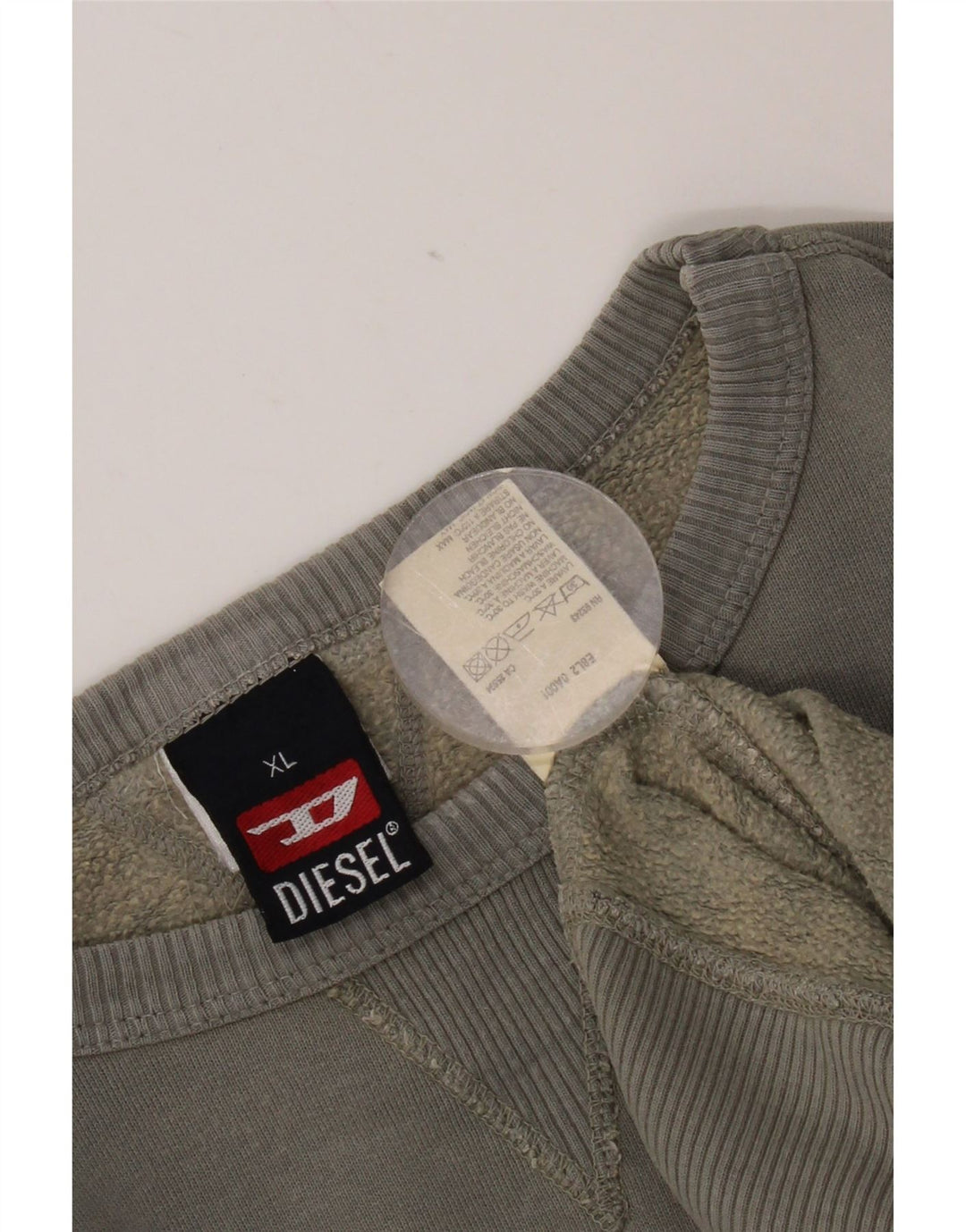 Diesel Herre Grafisk Sweatshirt Jumper XL Grå