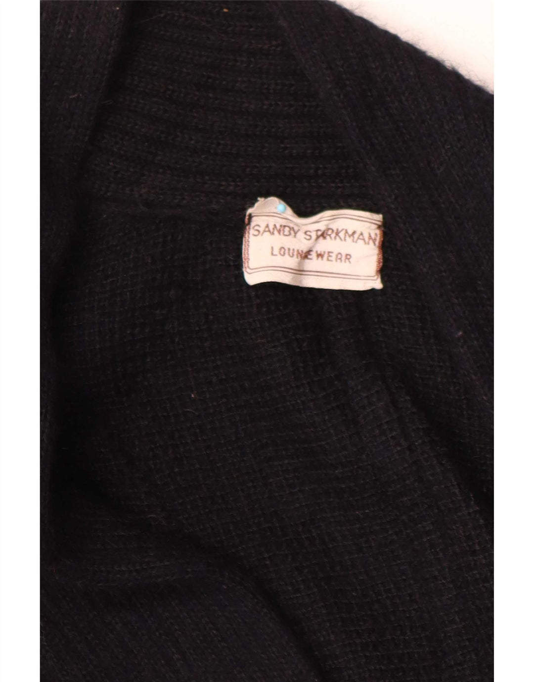 Vintage Dame Oversized Longline Cardigan Sweater UK 14 Medium Black