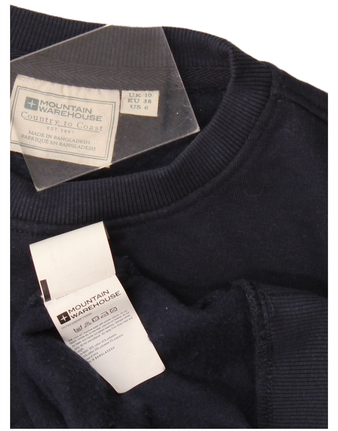 Mountain Warehouse Dame Oversized Sweatshirt Jumper UK 10 Small Navy Blue