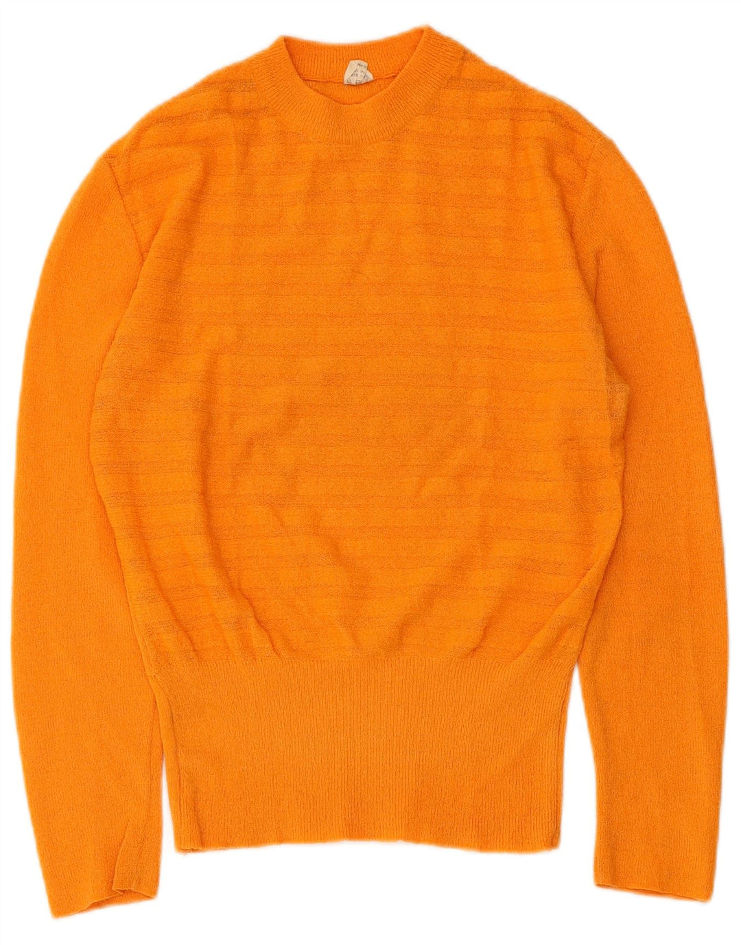 Vintage dame sweater med rund hals IT 46 stor orange stribet
