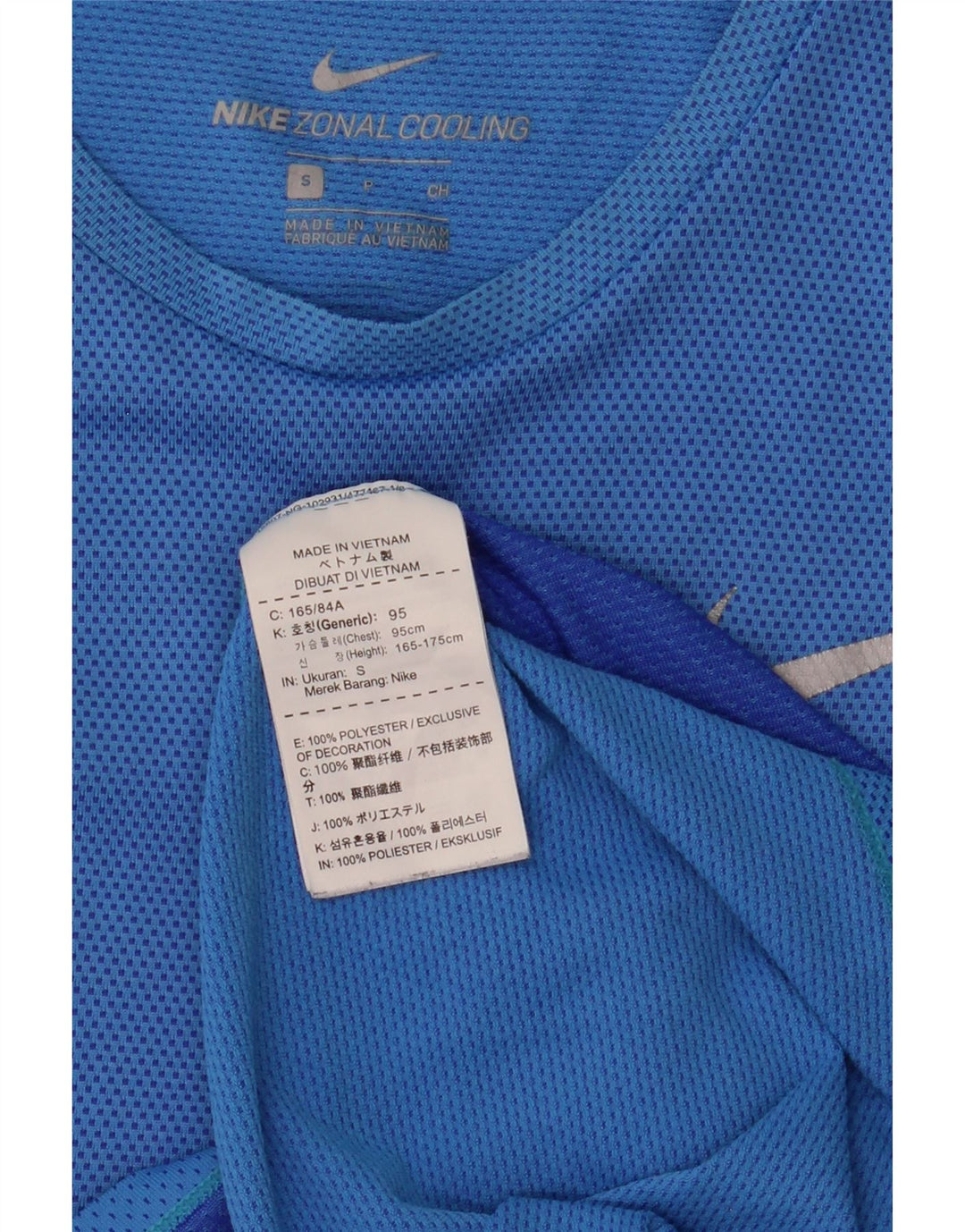 Nike T-shirt top til mænd, lille blå polyester